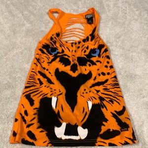 Iron fist tiger animal print top
